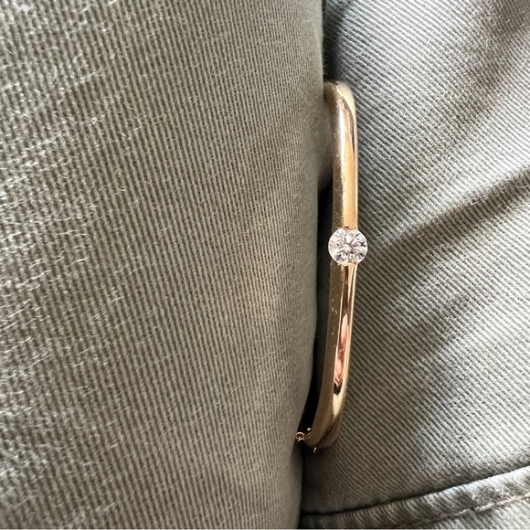 Women’s 14k Yellow Gold Diamond Bracelet Bangle by Sabrina - Picture 10 of 15